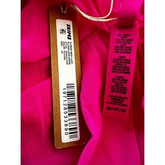 SKIMS SUMMER MESH LACE PLUNGE LONG DRESS - Picture 8 of 9